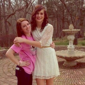 Cream and sparkly gold dress